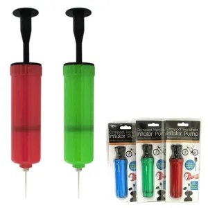 2 Hand Air Pump with Needle Footbal Basketball Ball Balloons Sports Soccer New !