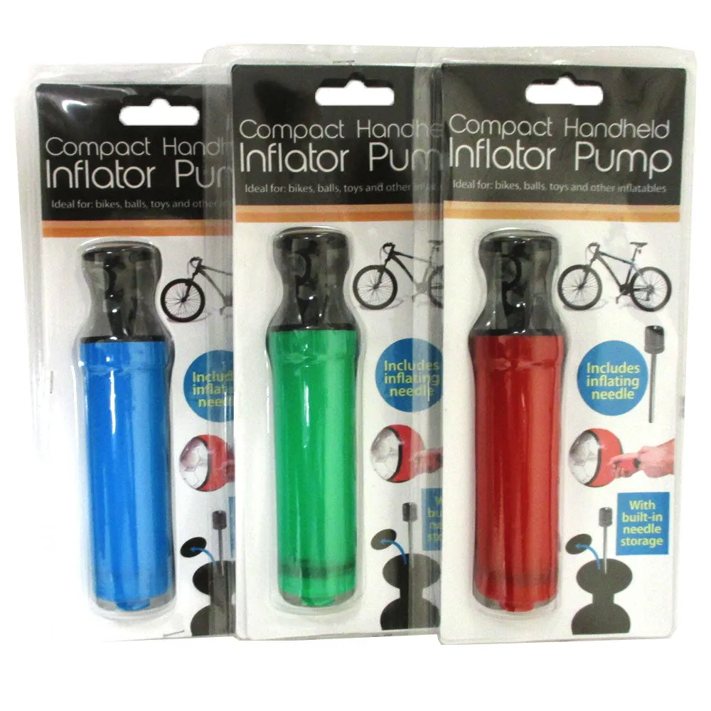 2 Hand Air Pump with Needle Footbal Basketball Ball Balloons Sports Soccer New !