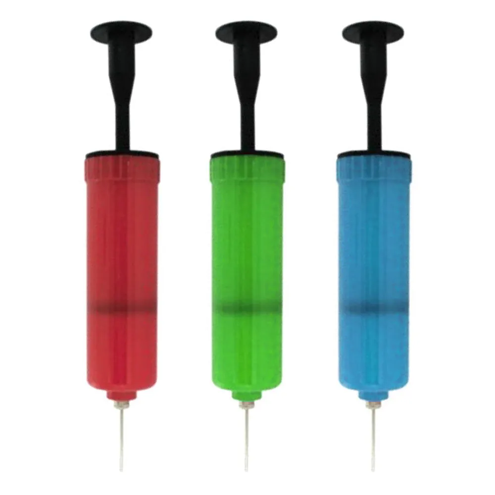 2 Hand Air Pump with Needle Footbal Basketball Ball Balloons Sports Soccer New !