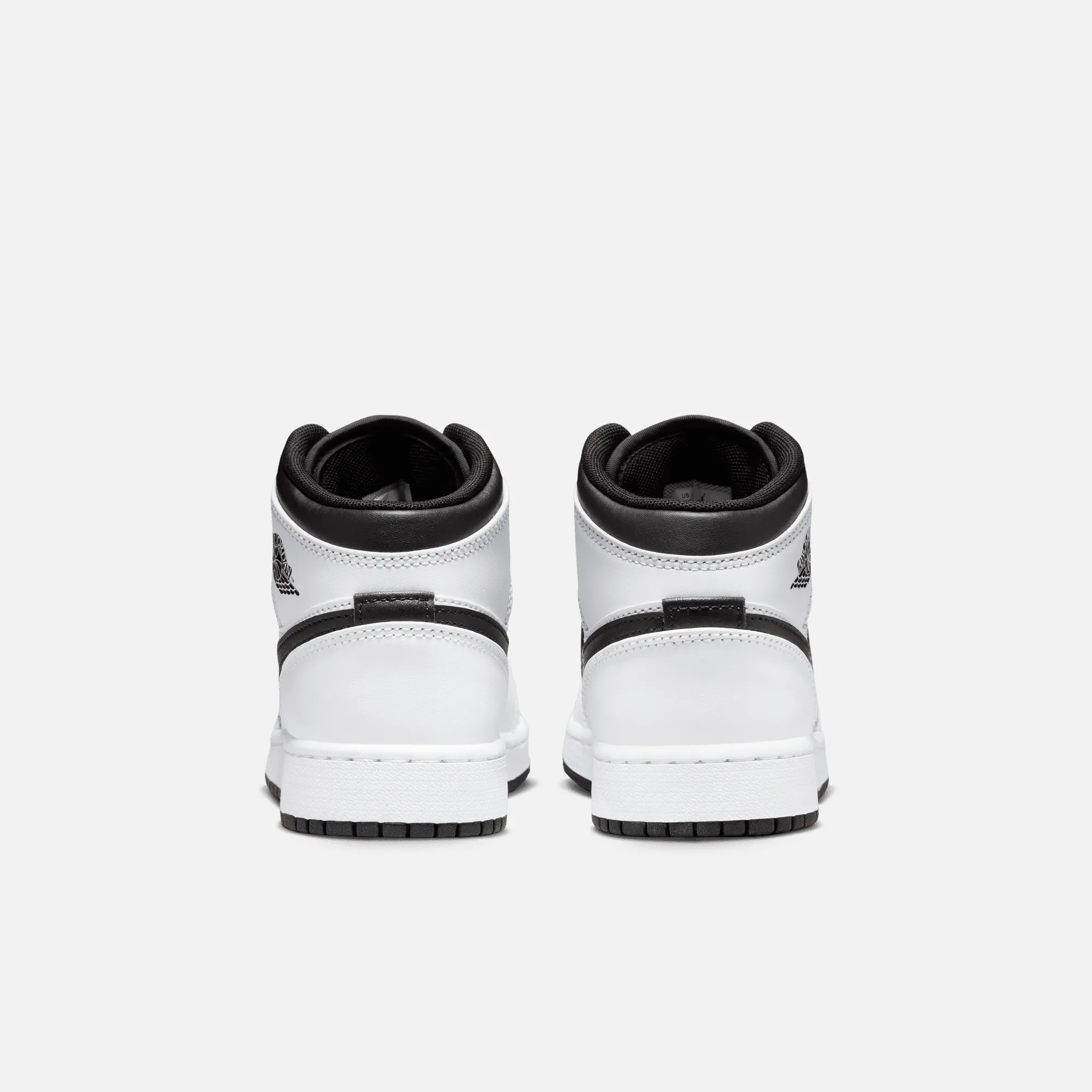 Air Jordan Big Kids' 1 Mid White Black (GS)