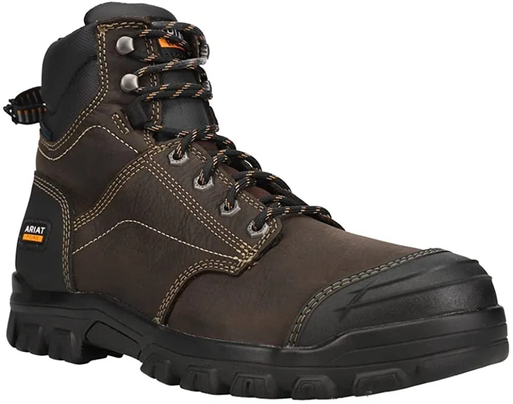Ariat Men's Treadfast 6" Waterproof Work Boot, Dark Brown