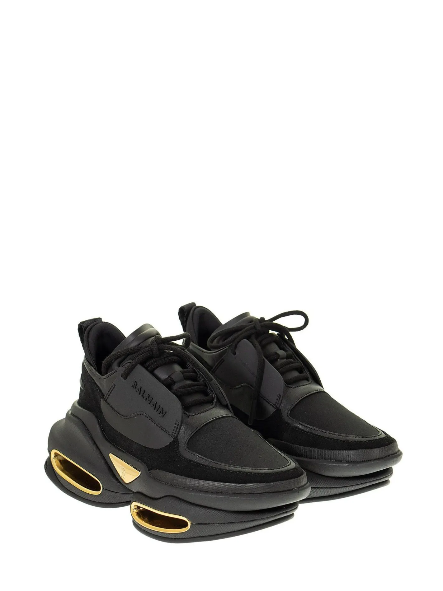 B Bold Low-Calf&Suede Sneakers
