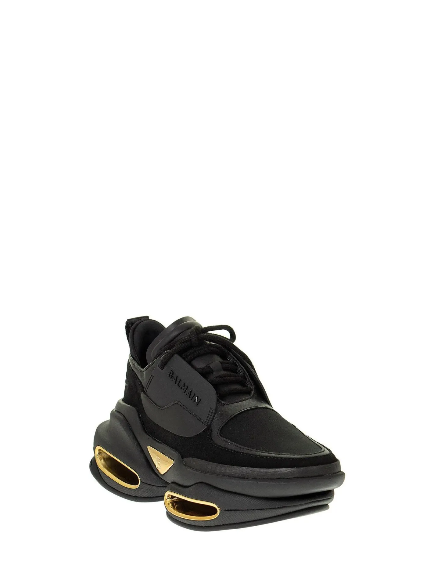B Bold Low-Calf&Suede Sneakers