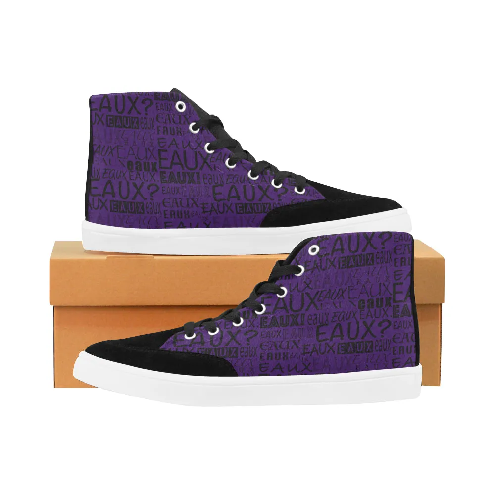 BLACK ALLEAUXVER MEN'S HI-TOP SHOES