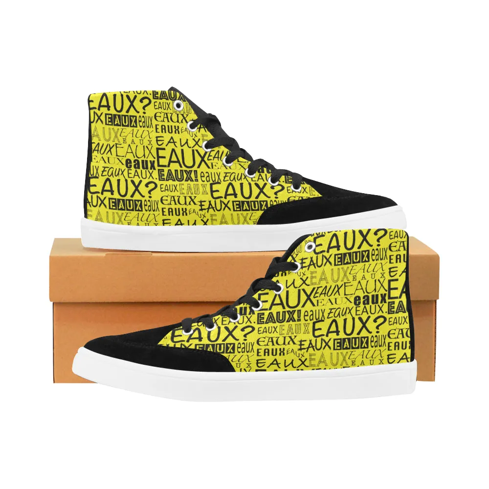 BLACK ALLEAUXVER MEN'S HI-TOP SHOES