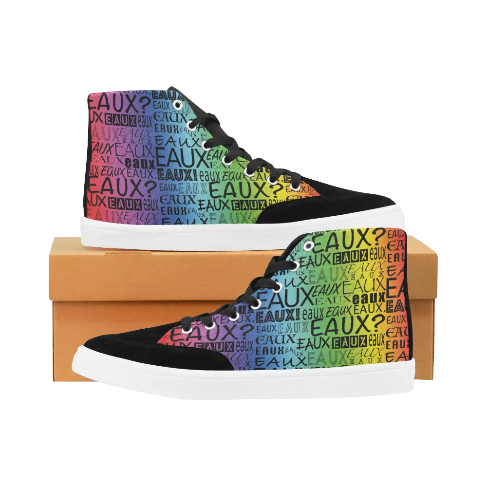 BLACK ALLEAUXVER MEN'S HI-TOP SHOES