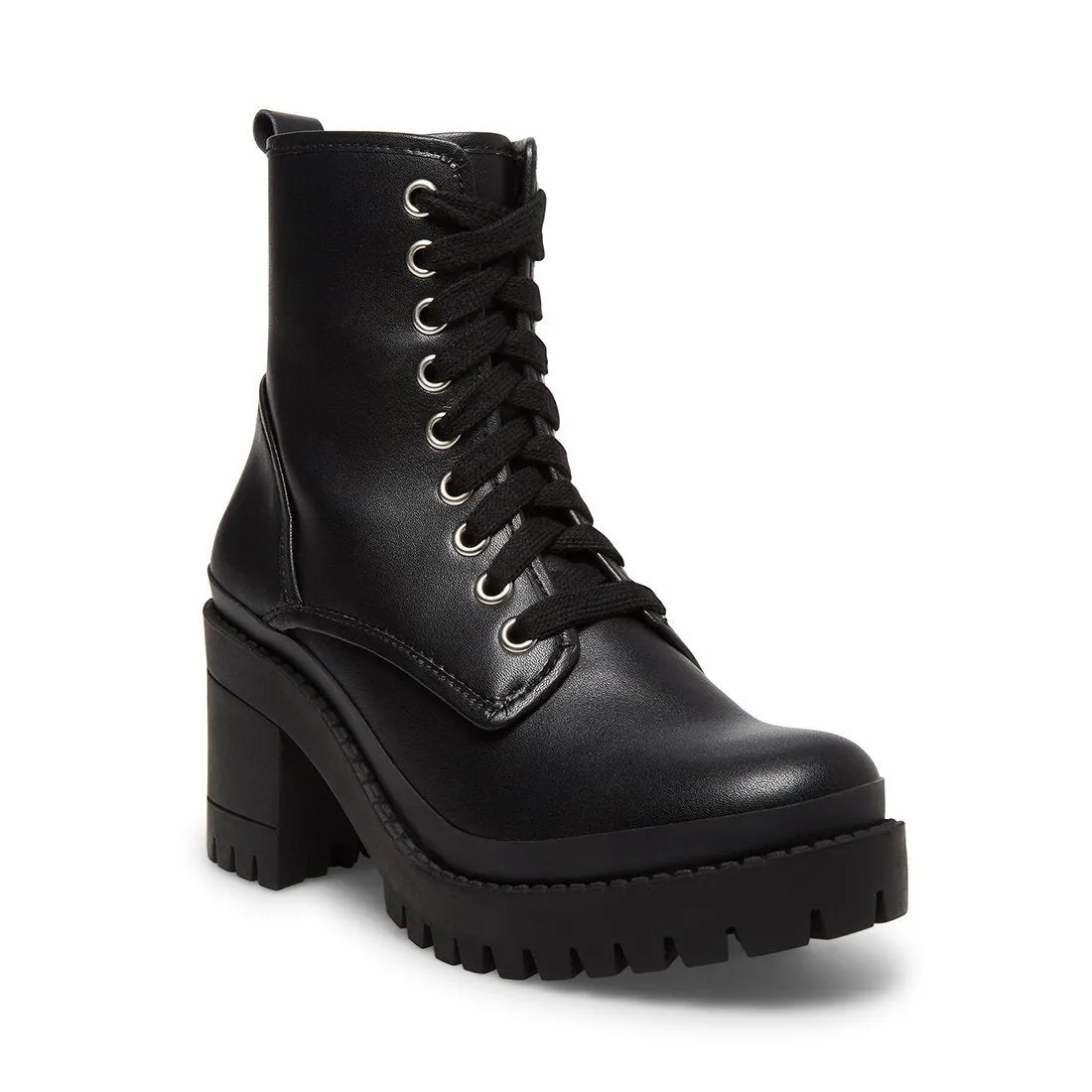 BLOOMED BLACK LEATHER
