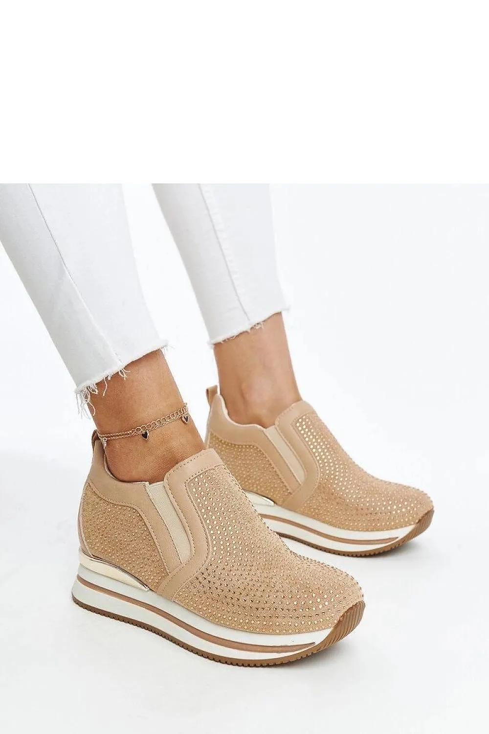 Brown Wedge Sneakers