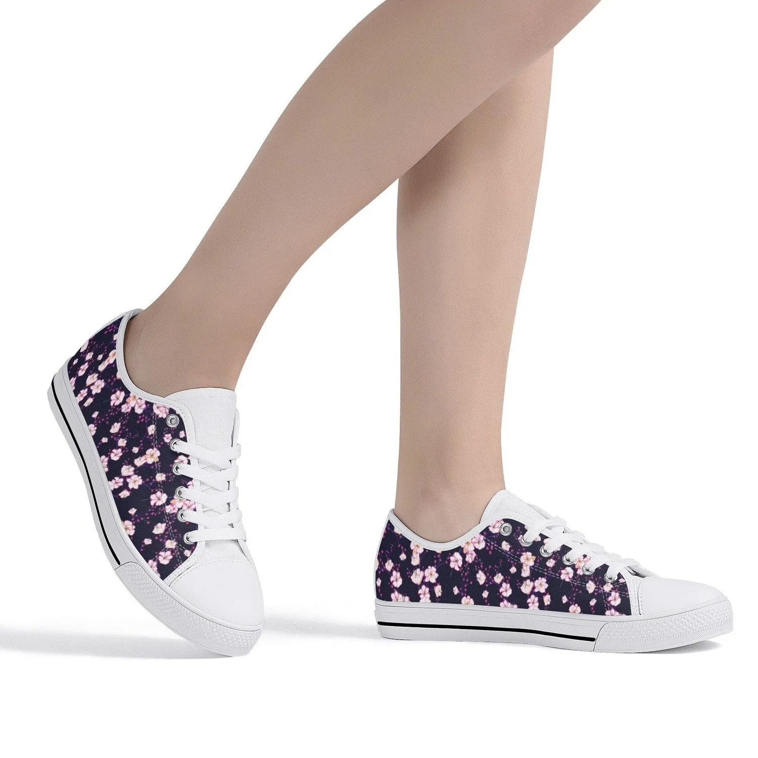 Cherry BlossomWomens Low Top Canvas Shoes