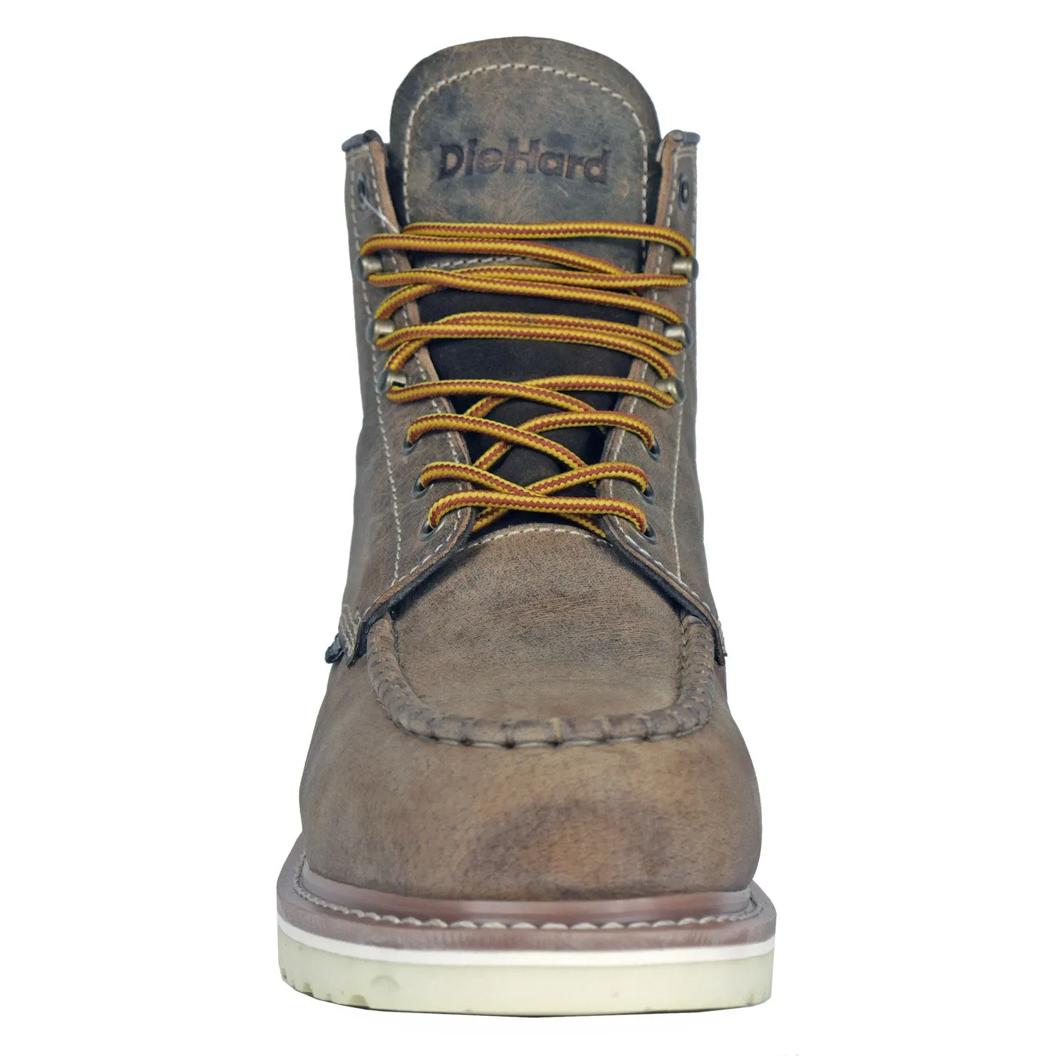 DieHard Mens Monte Distressed Brown Leather Distressed Work Boots