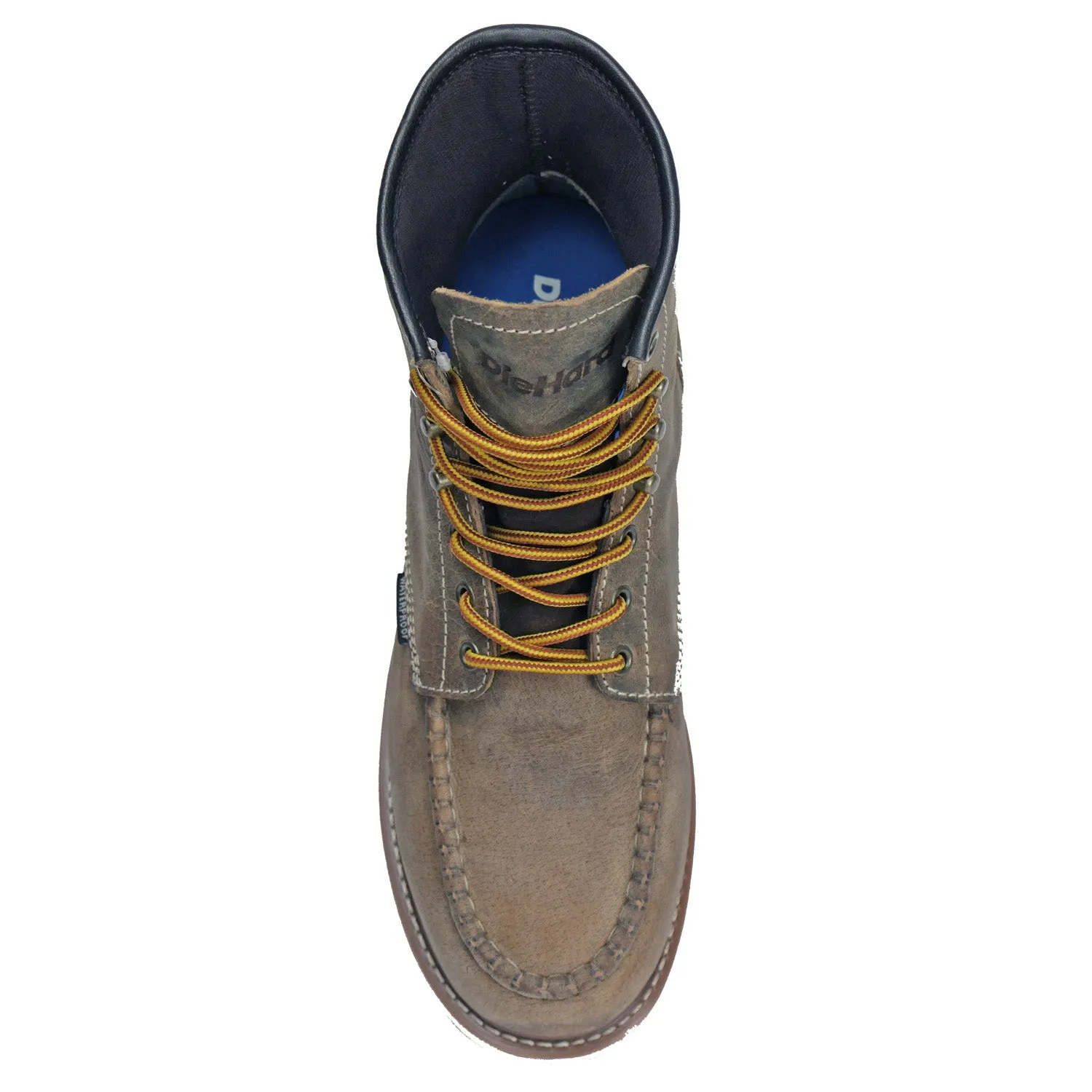 DieHard Mens Monte Distressed Brown Leather Distressed Work Boots