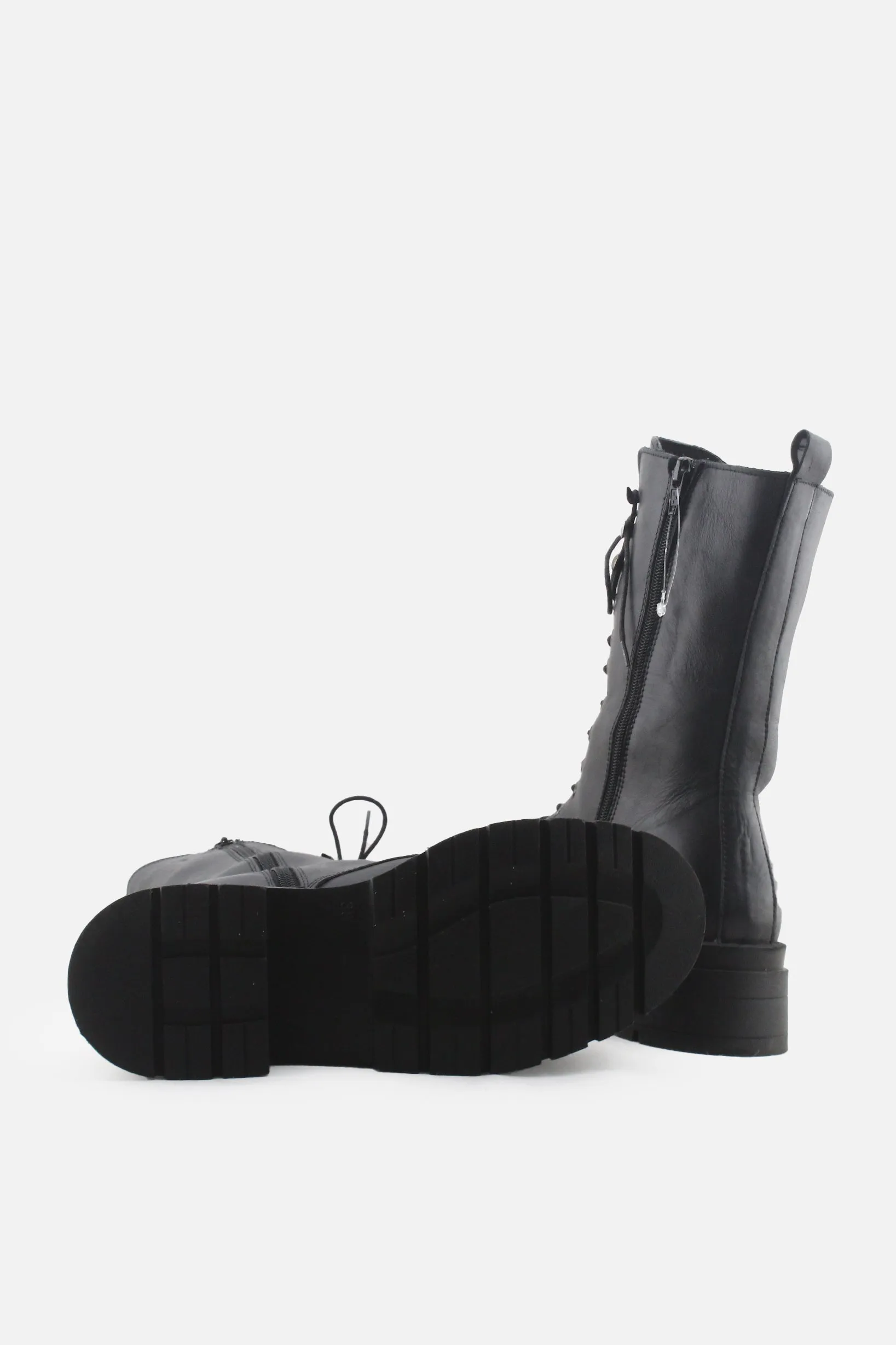 European Brand Zipper Laces Combat Boots | 100% Authentic Leather