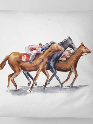Horse Racing Derby Day Racing Horses Horse Pillow