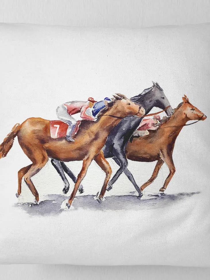 Horse Racing Derby Day Racing Horses Horse Pillow