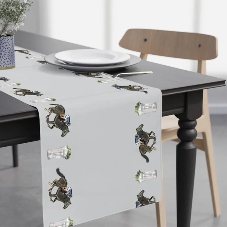 Jockeys & Juleps Paper Table Runner - Grey