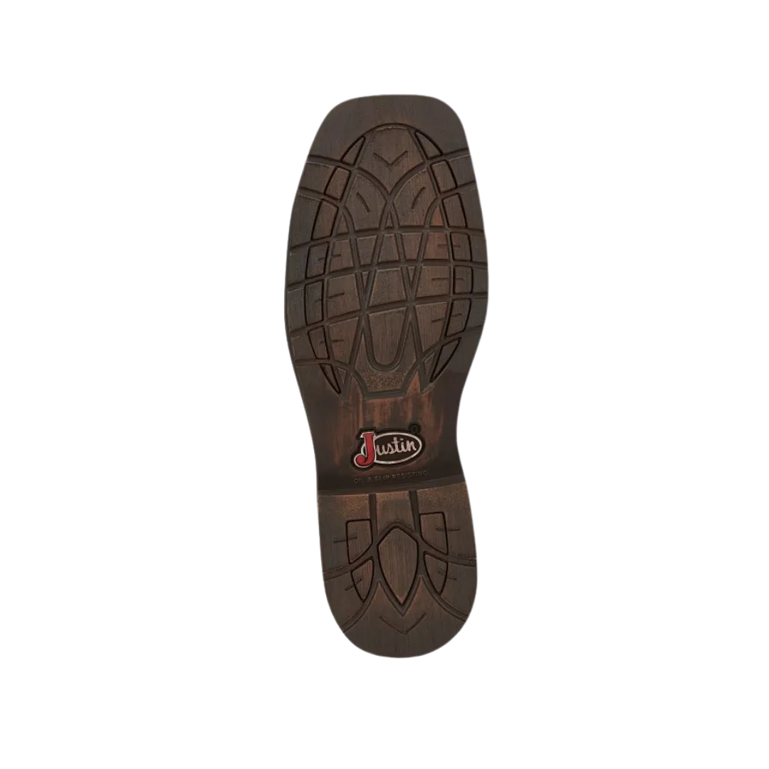 Justin Men's Steel Toe Work Brown Boots