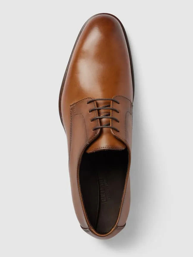 Leather derby shoes model "Sabre" Lloyd, cognac color