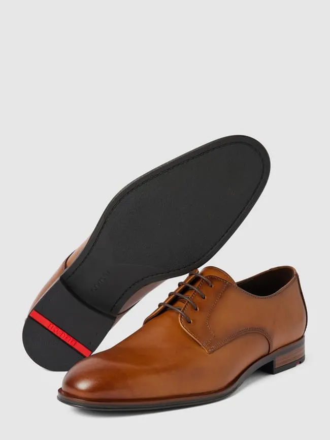 Leather derby shoes model "Sabre" Lloyd, cognac color