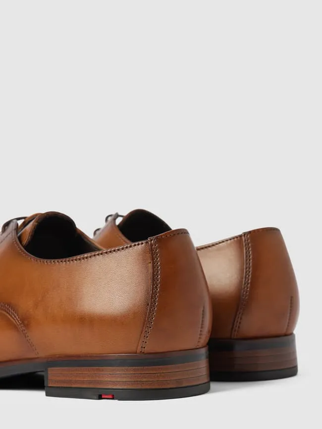 Leather derby shoes model "Sabre" Lloyd, cognac color