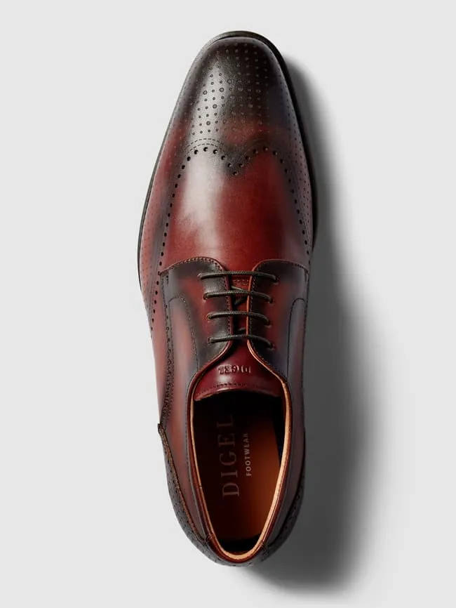 Leather derby shoes model "SELLING" DIGEL, cognac color