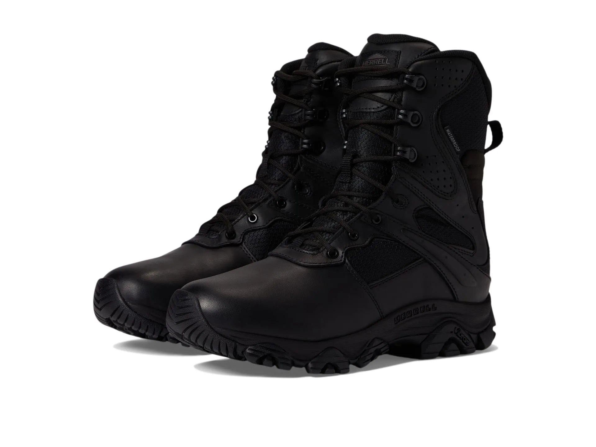 Merrell Work Moab 3 Response 8" Tact Zip Wp Boots, Black