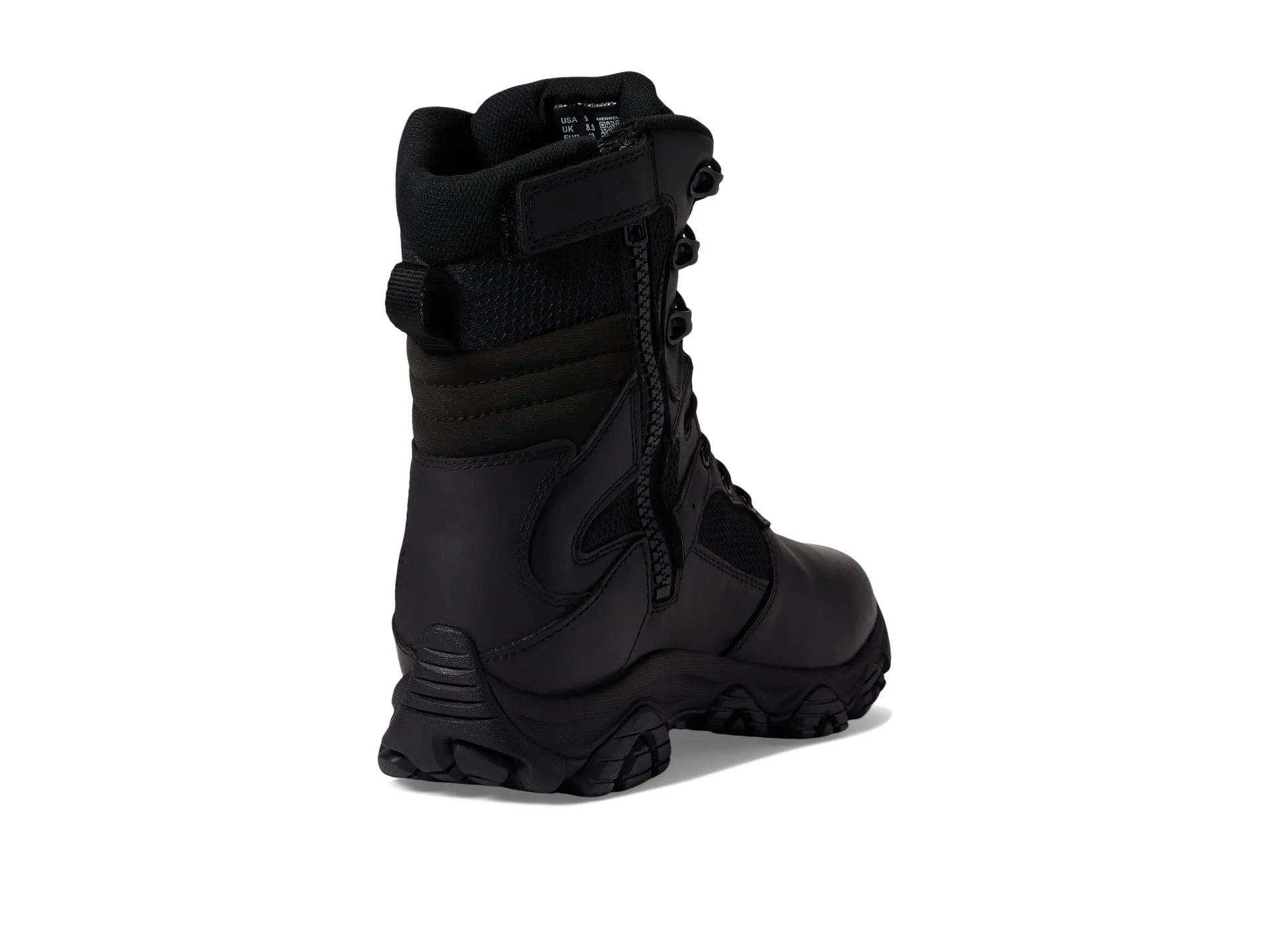 Merrell Work Moab 3 Response 8" Tact Zip Wp Boots, Black
