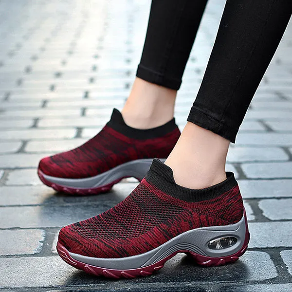 Mesh Cushioned Running Casual Platform Shoes