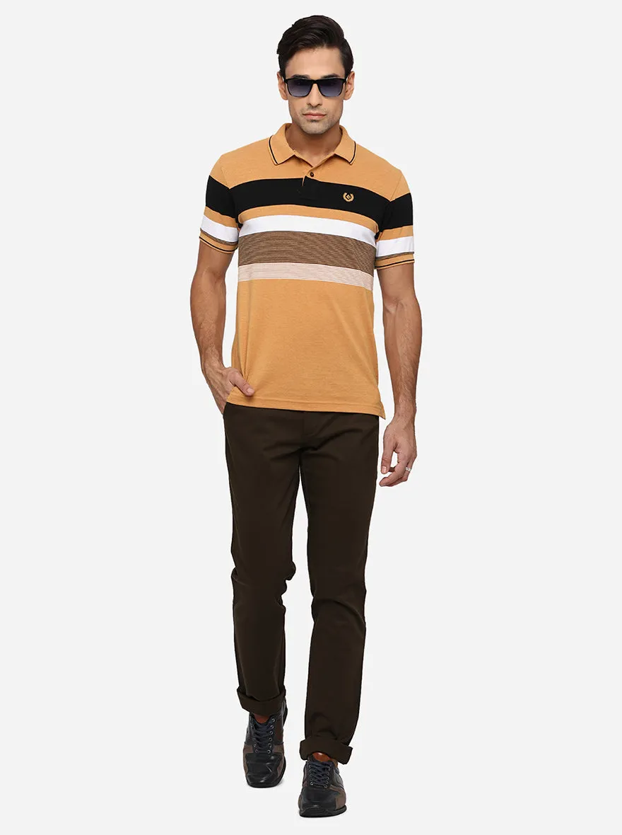 Olive Brown Solid Uno Fit Casual Trouser | JadeBlue