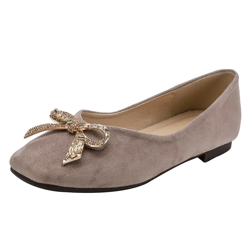 Owlkay Rhinestone Bow Elegant Shoes