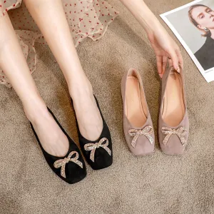 Owlkay Rhinestone Bow Elegant Shoes
