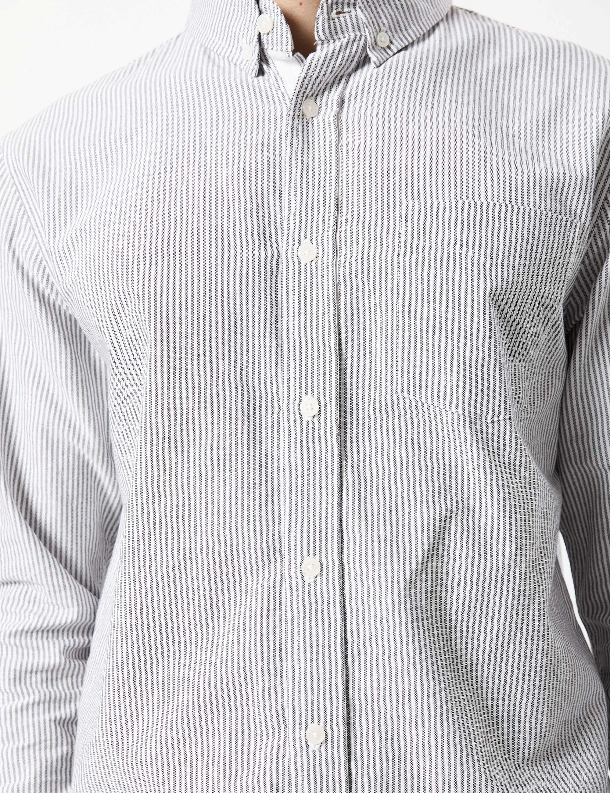 Oxford Long Sleeve Shirt - White Stripe