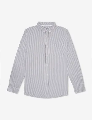 Oxford Long Sleeve Shirt - White Stripe