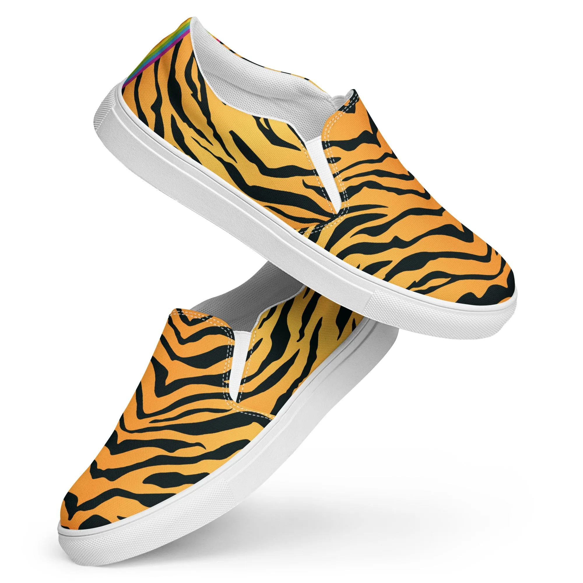 Rainbow Tiger Print Slip-on Shoes (male sizes)
