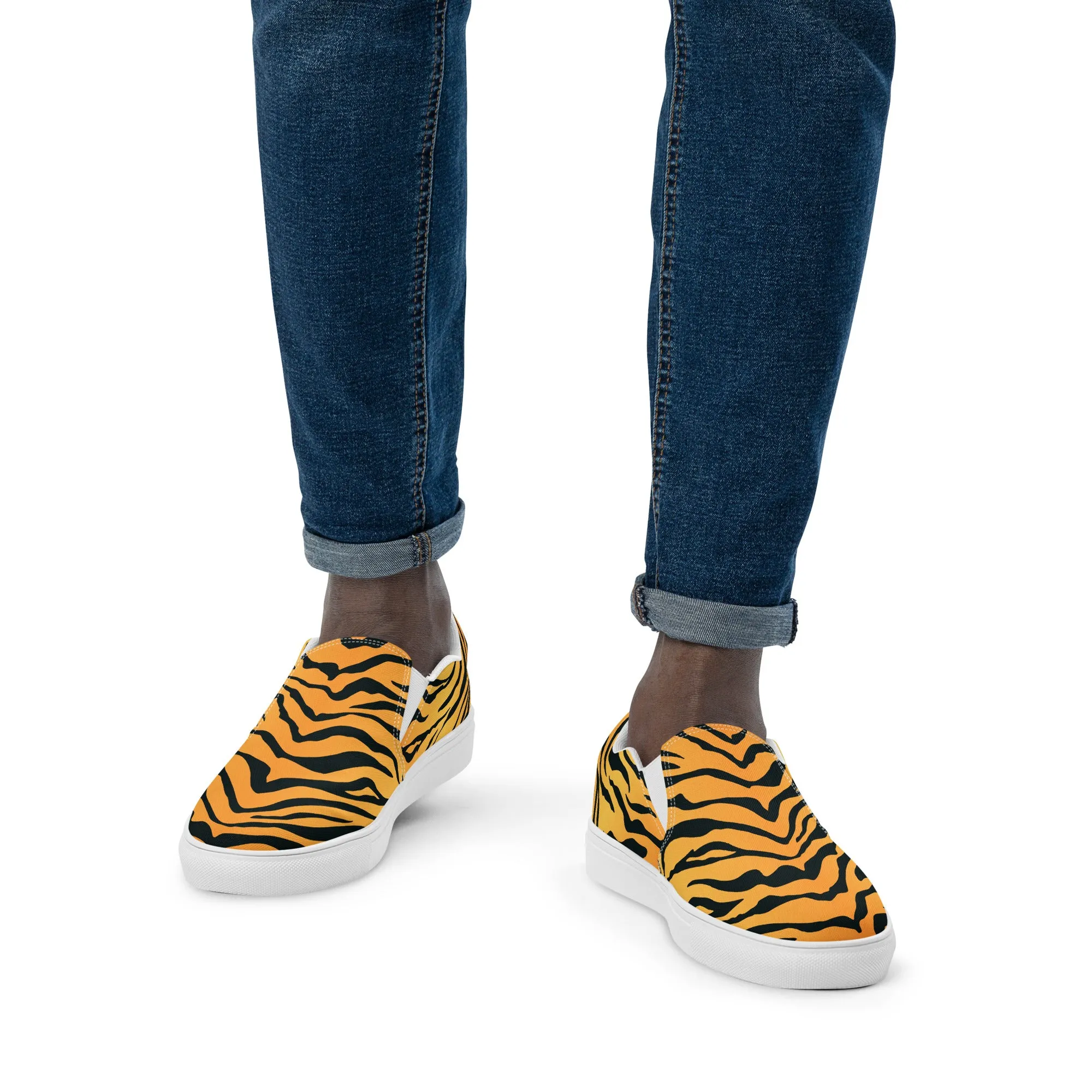 Rainbow Tiger Print Slip-on Shoes (male sizes)