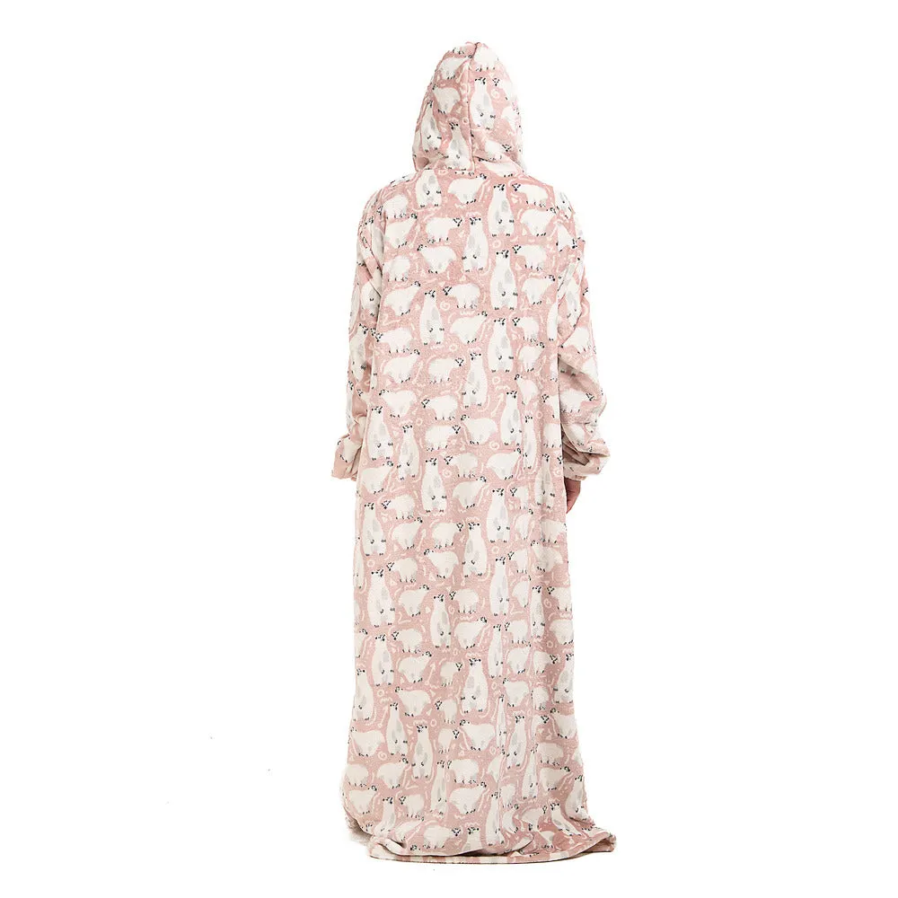Snuggs Monk Wearable Blanket Polar Bear Petroleum