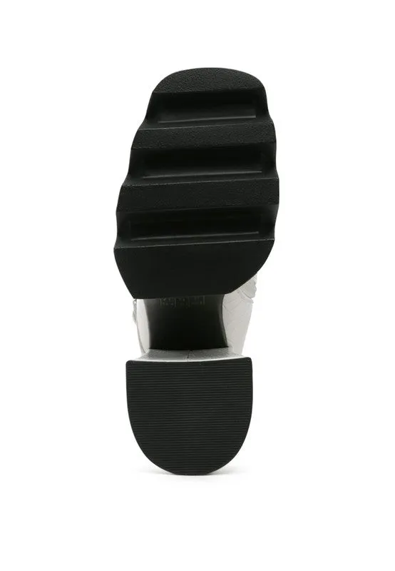Stomper Side Zipper Opening Platform Combat Boot