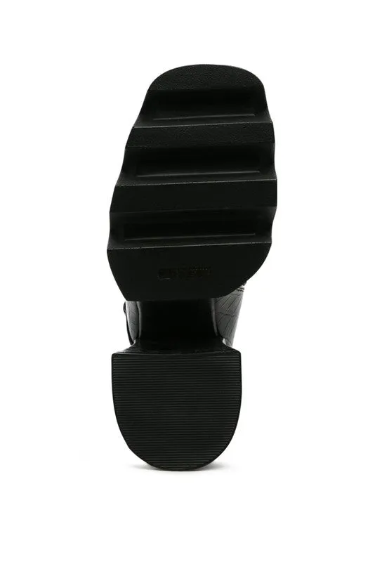 Stomper Side Zipper Opening Platform Combat Boot