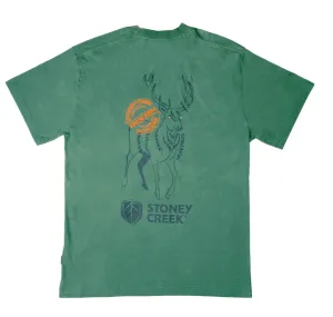 Stoney Creek Mens Incharge Stag Tee - Ivy Green