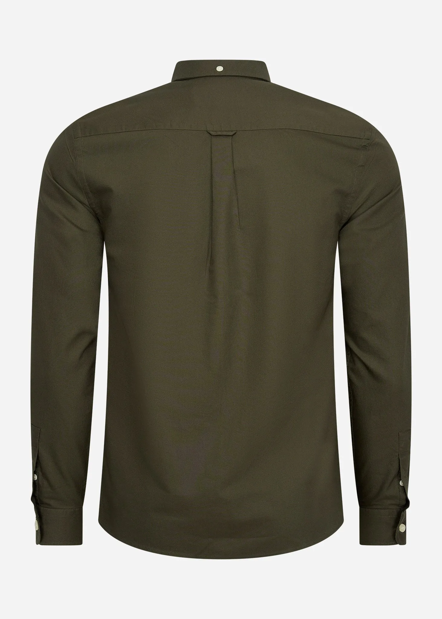 Tonal eagle regular fit light weight oxford shirt - olive