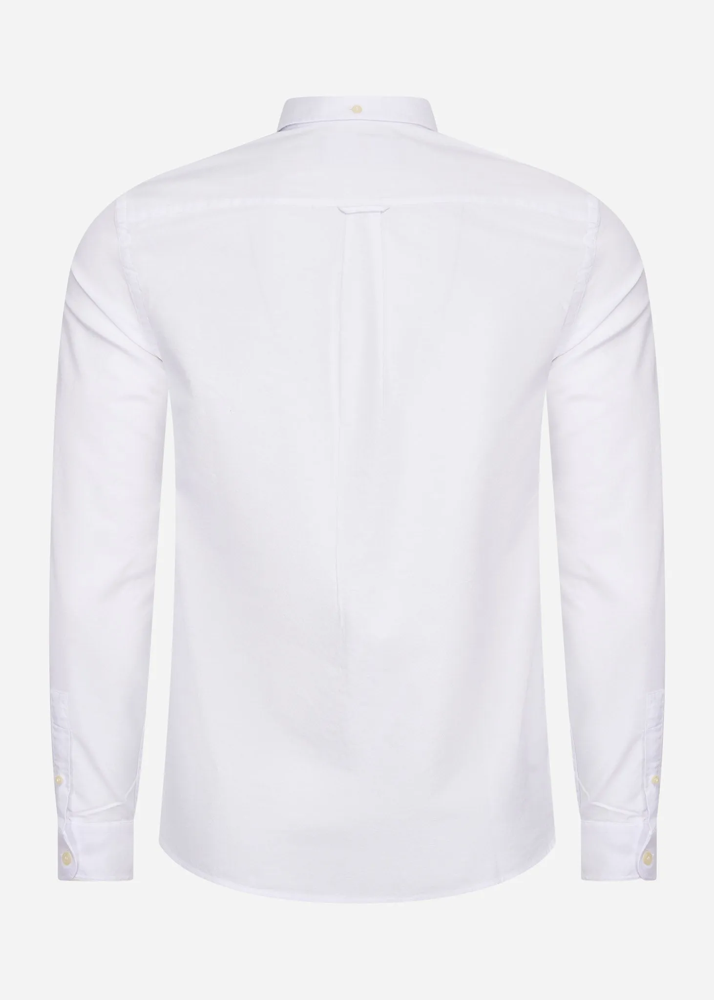 Tonal eagle regular fit light weight oxford shirt - white