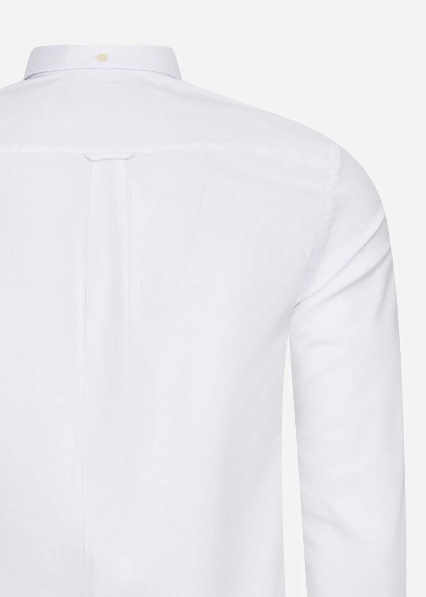 Tonal eagle regular fit light weight oxford shirt - white