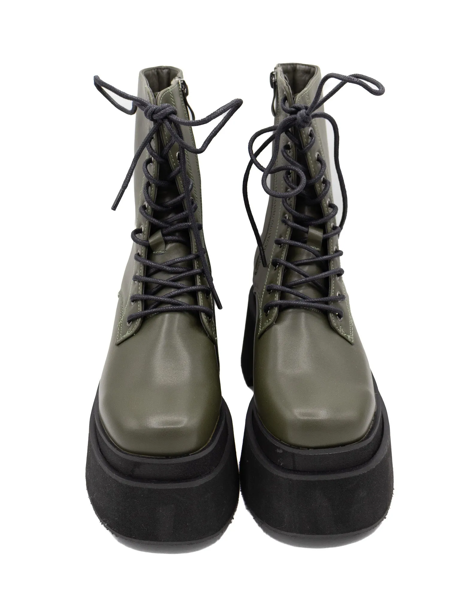 Vigo Olive Combat Boots