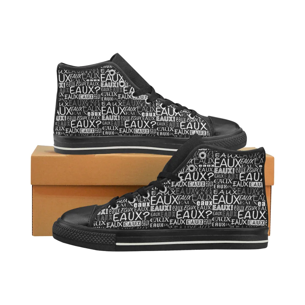 WHITE ALLEAUXVER MEN'S LARGE HI-TOP SHOES