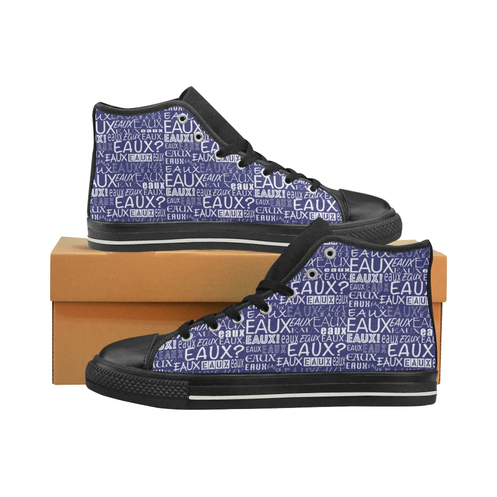 WHITE ALLEAUXVER MEN'S LARGE HI-TOP SHOES