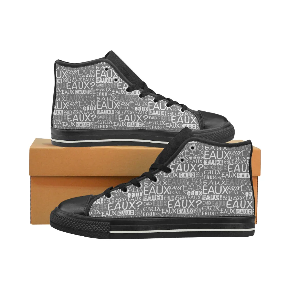 WHITE ALLEAUXVER MEN'S LARGE HI-TOP SHOES