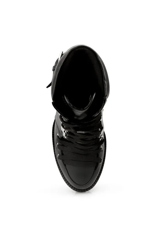 Willow Lace Up 5" Heel Combat Boot