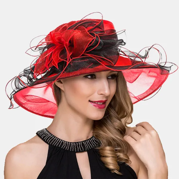 Women Kentucky Derby Organza Hat S037