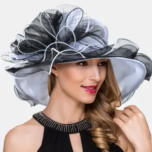 Women Kentucky Derby Organza Hat S042B