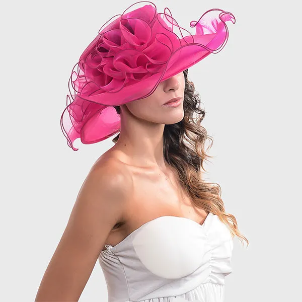 Women Organza Kentucky Derby Church Hats S019