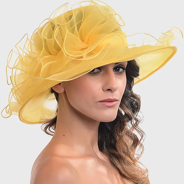 Women Organza Kentucky Derby Church Hats S019